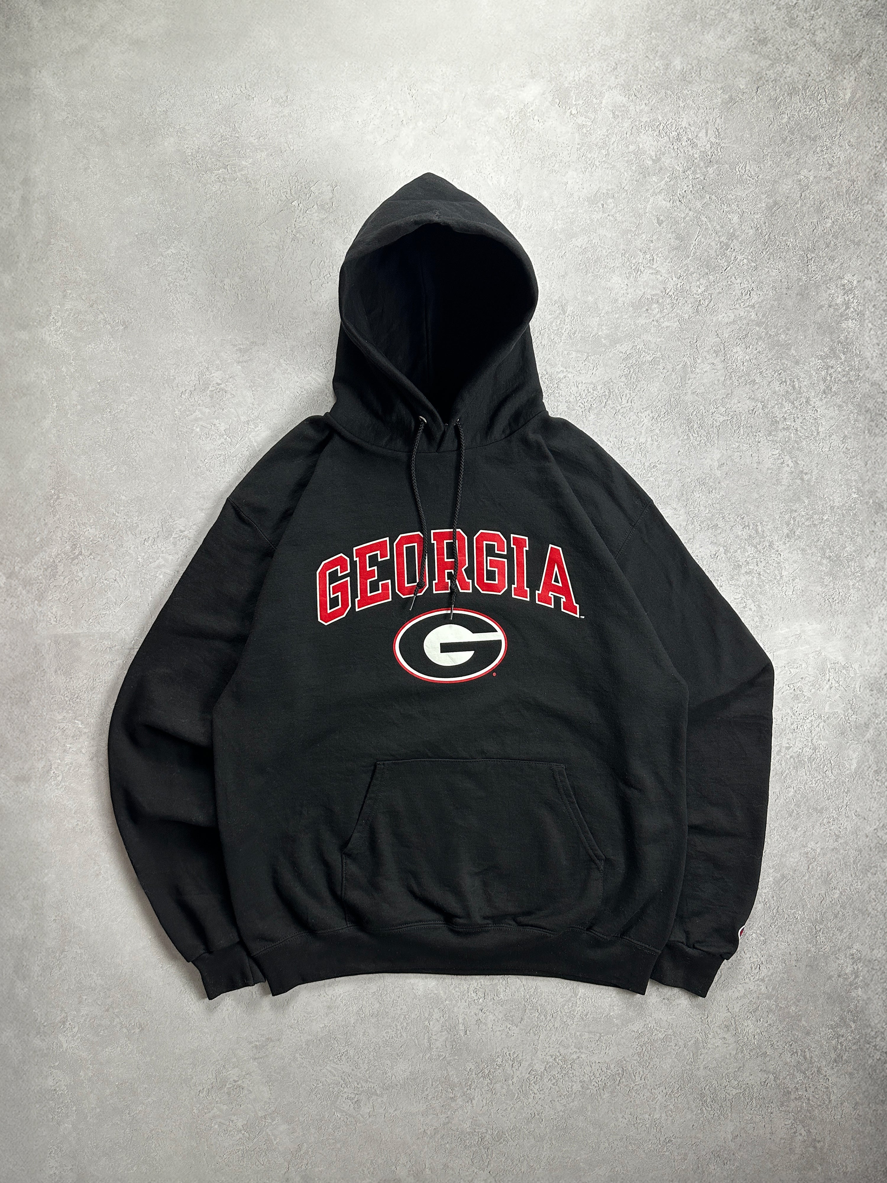 00s Black Champion Georgia Bulldogs Hoodie (Fits M)