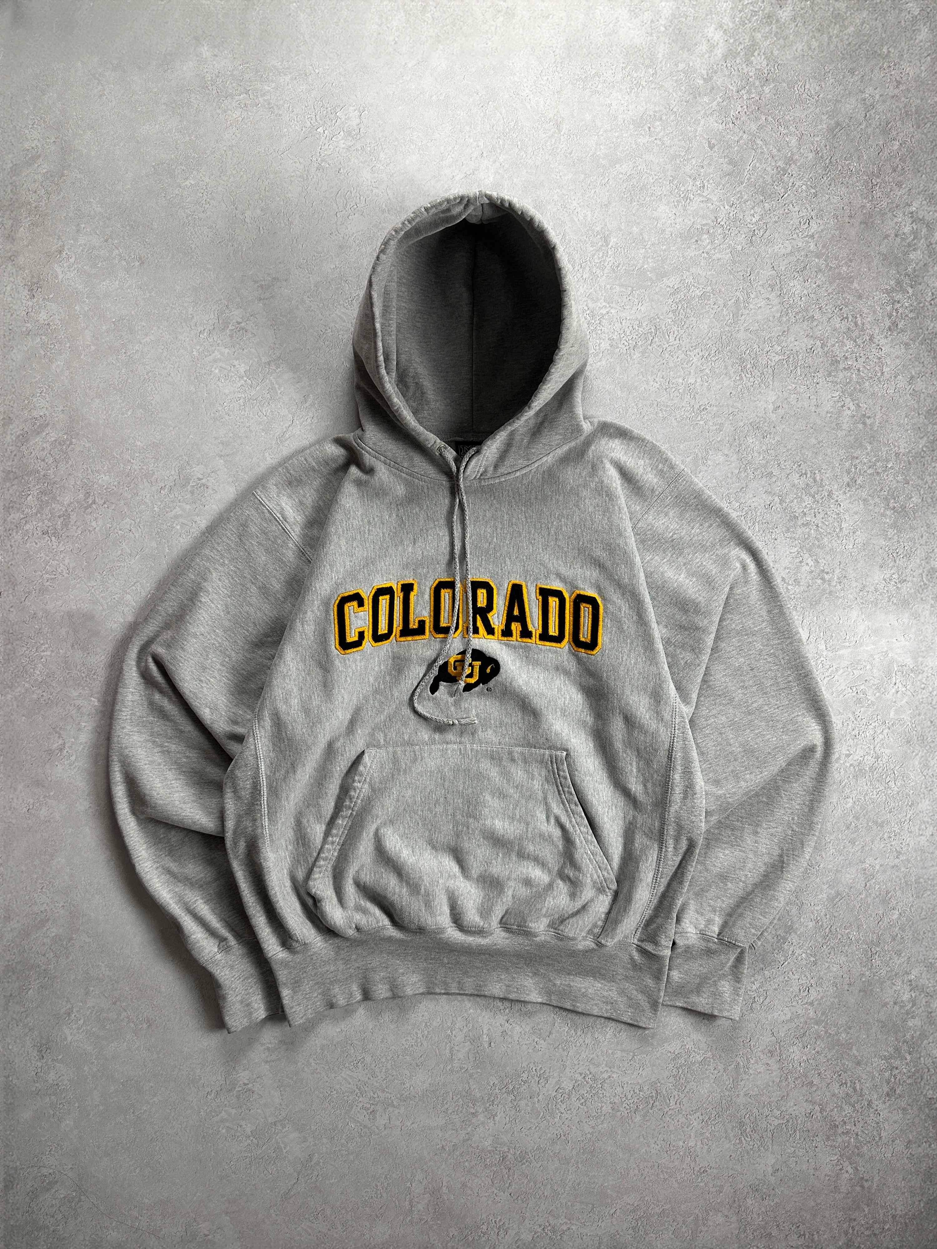 00s Grey Champion Colorado Buffaloes College Hoodie (M)