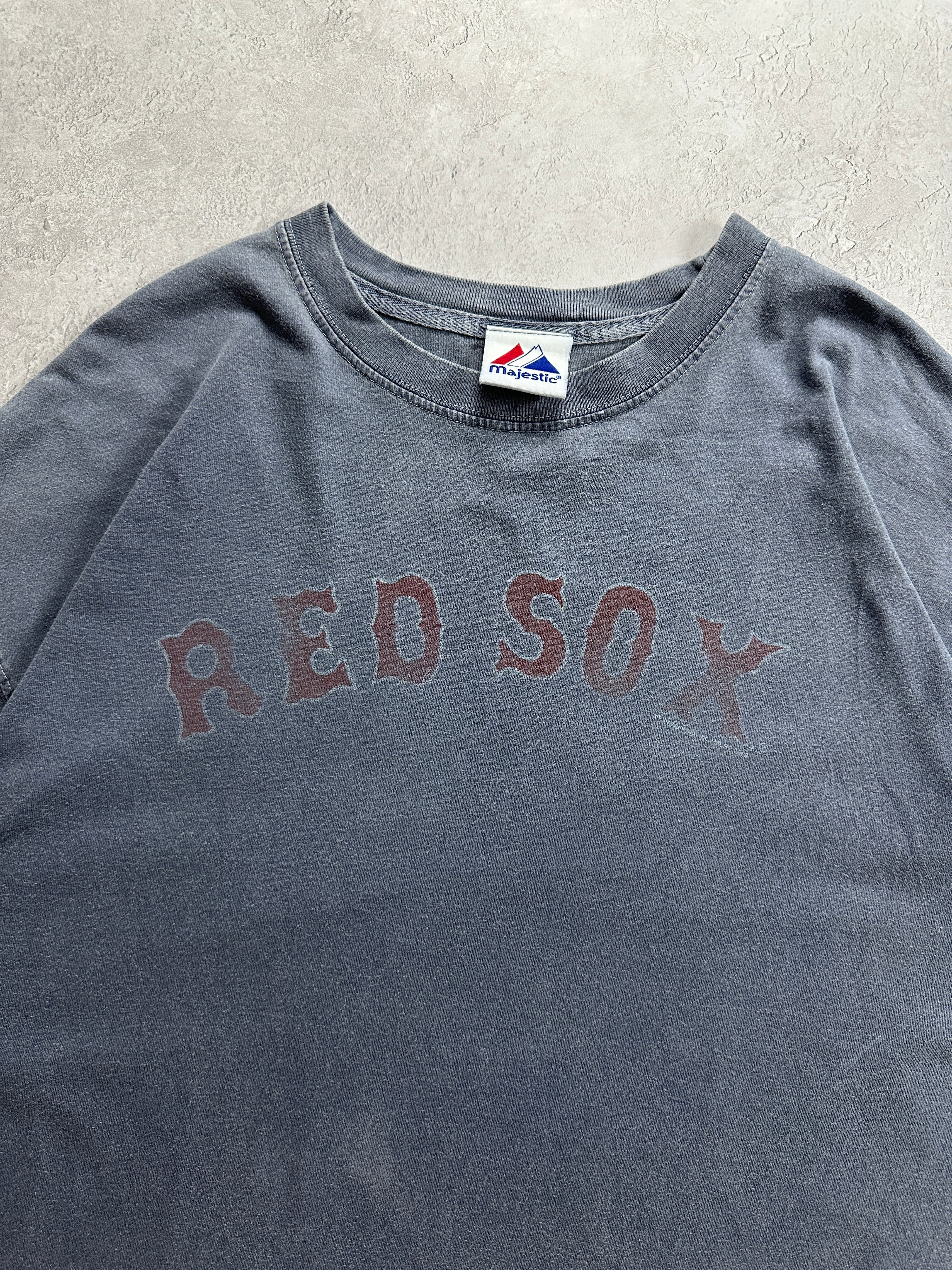 00s Sun Faded Navy Red Sox T-Shirt (XL)