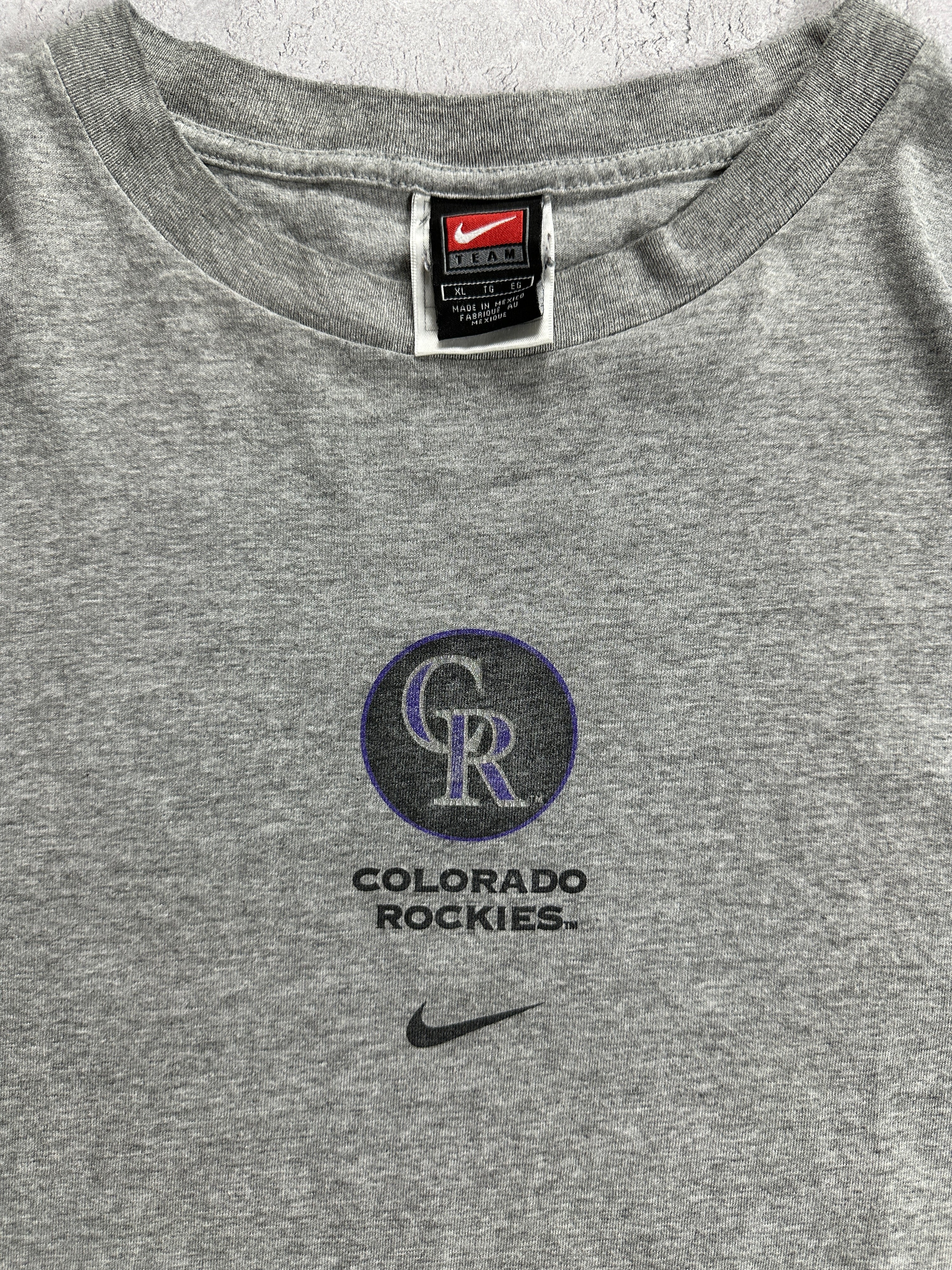 90s Grey Nike Colorado Rockies T-Shirt (XL)