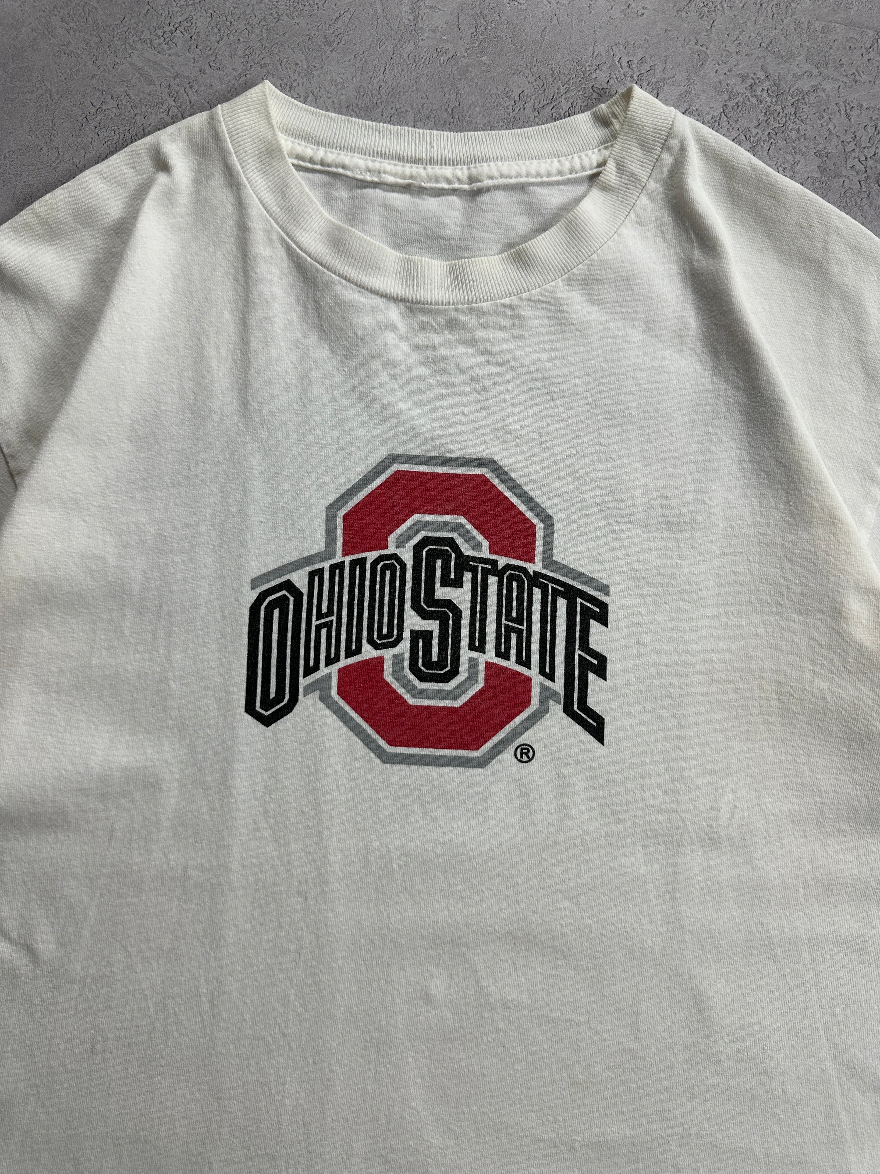 00s White Ohio State Buckeyes T-Shirt (Fits S)