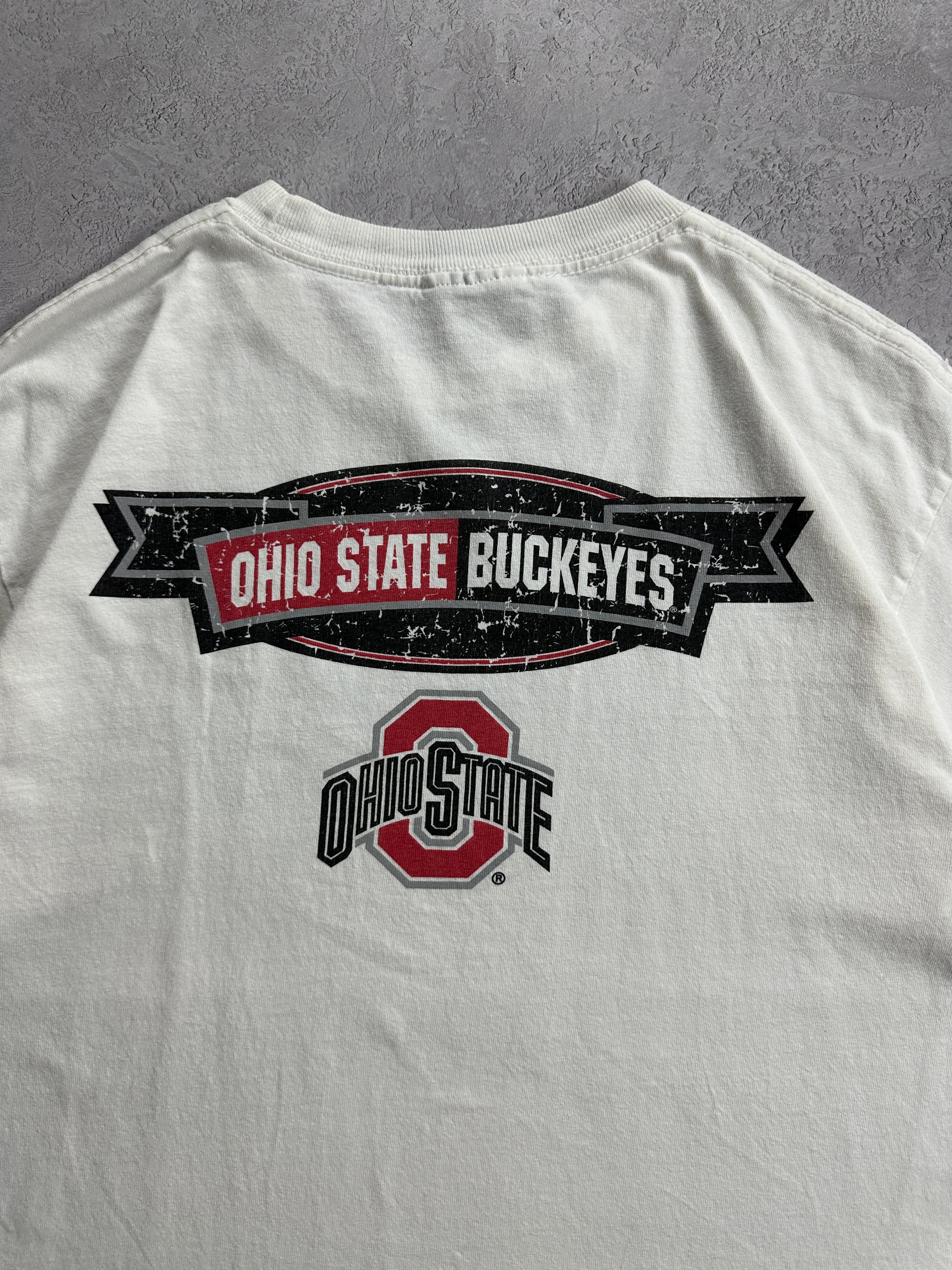 00s White Ohio State Buckeyes T-Shirt (Fits S)