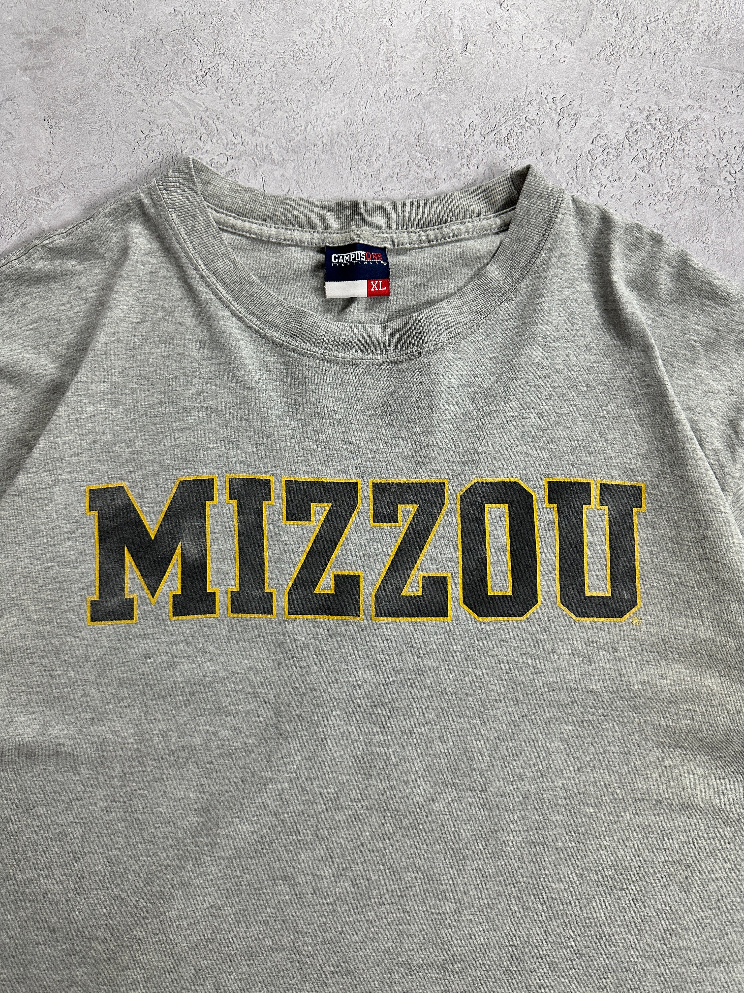 00s Grey University of Missouri Mizzou T-Shirt (Fits M)