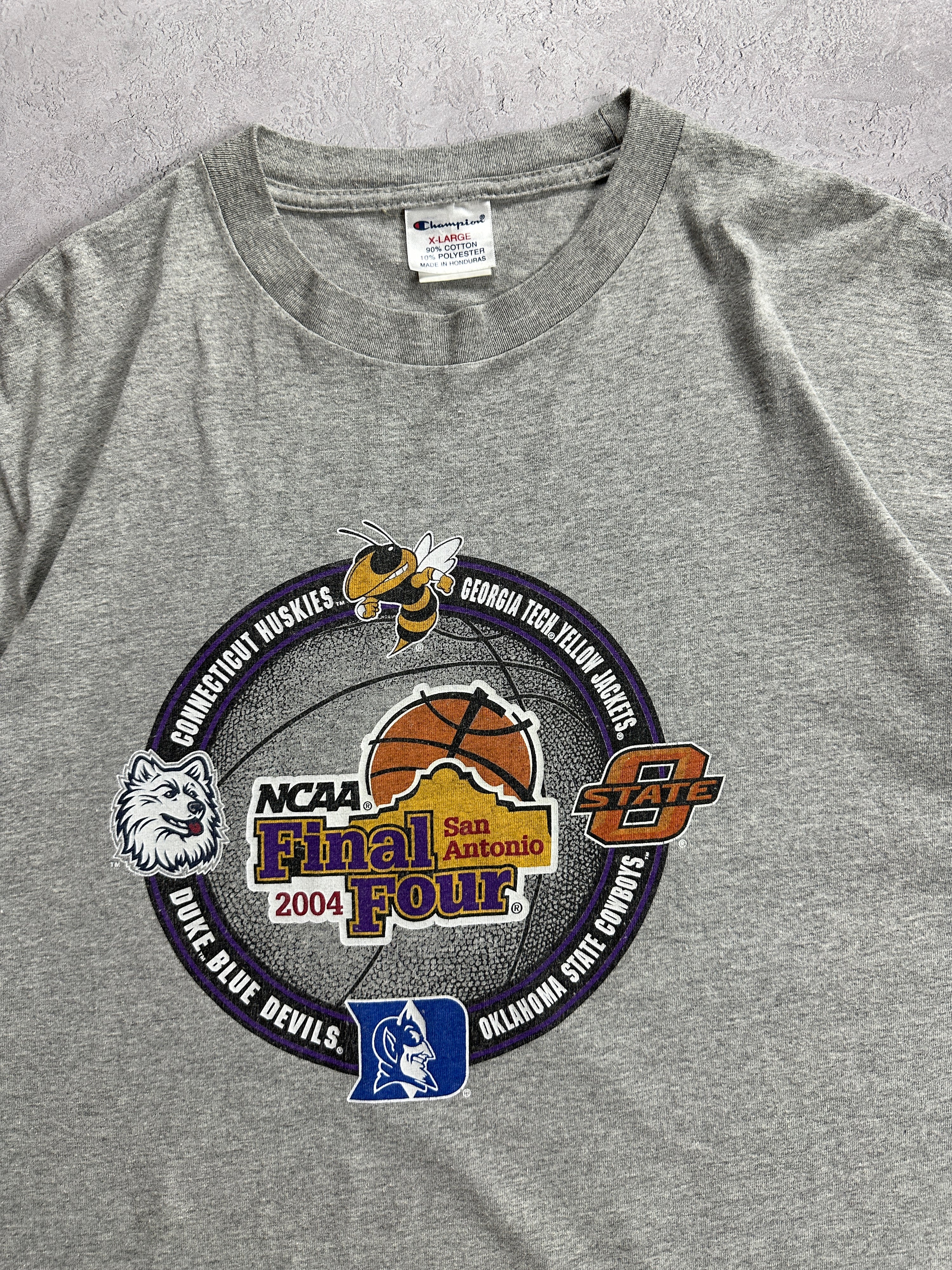 '04 Grey NCAA Final Four San Antonio T-Shirt (XL)