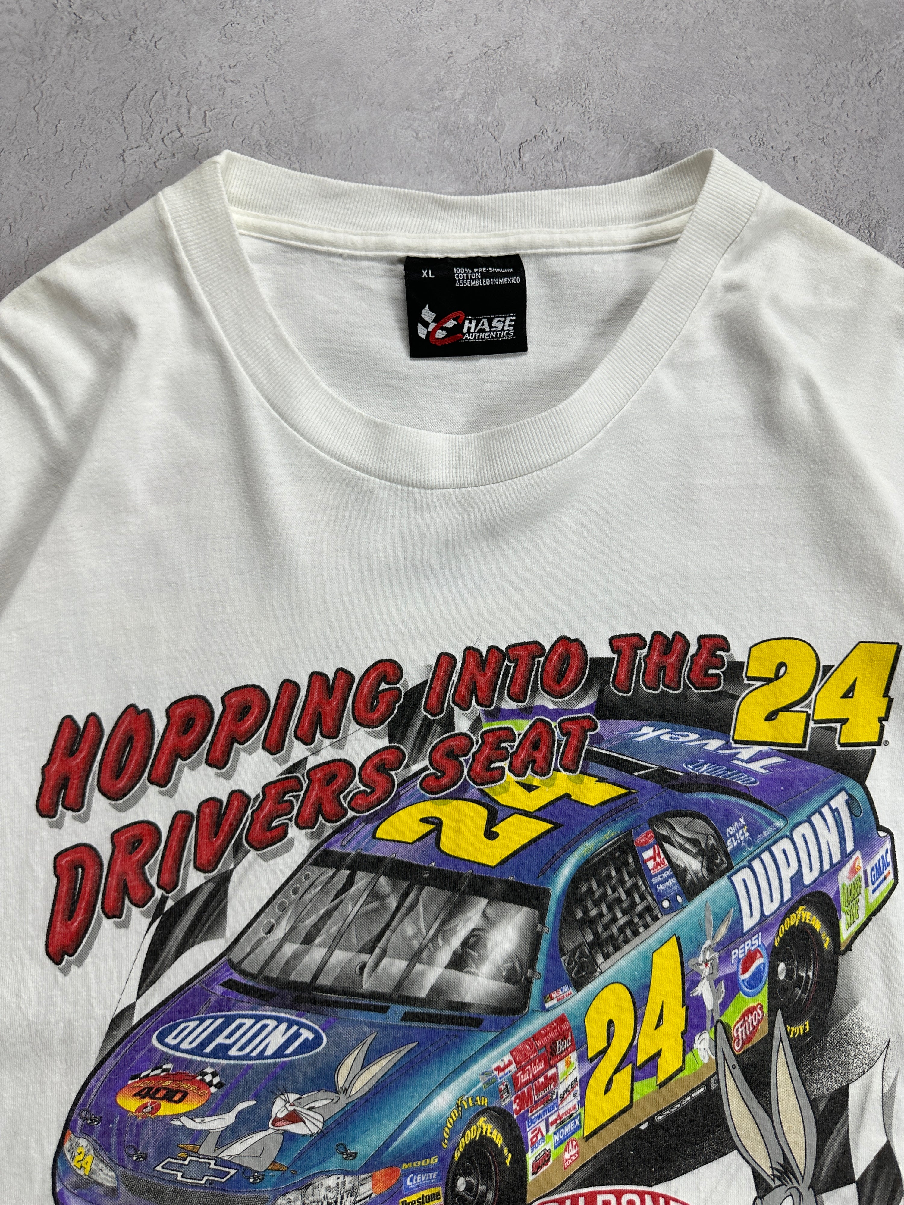 00s White Nascar Jeff Gordon Looney Tunes T-Shirt (XL)