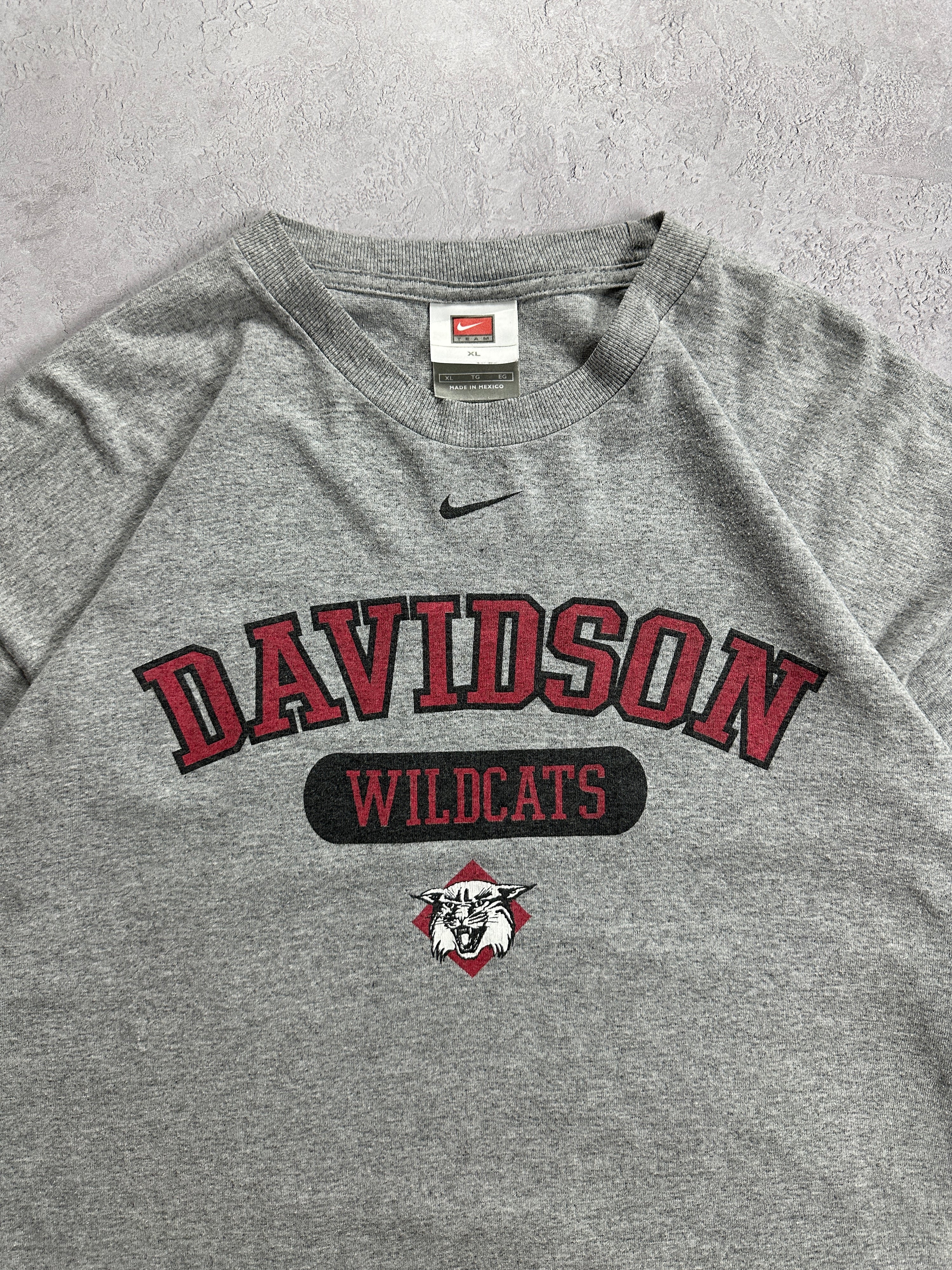 00s Grey Nike Davidson Wildcats L/S T-Shirt (XL)