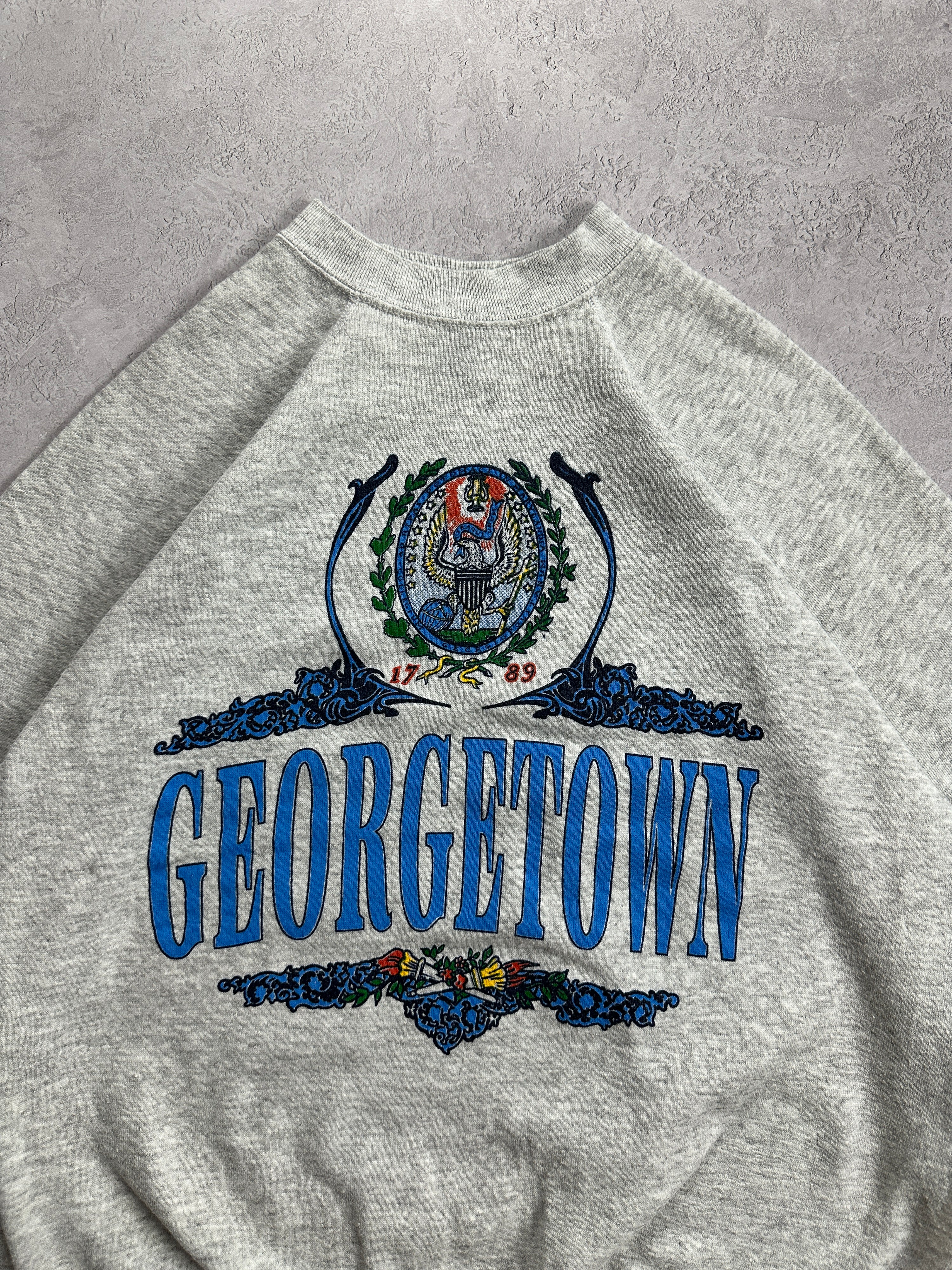 90s Grey University of Georgetown Crewneck (Fits XS)