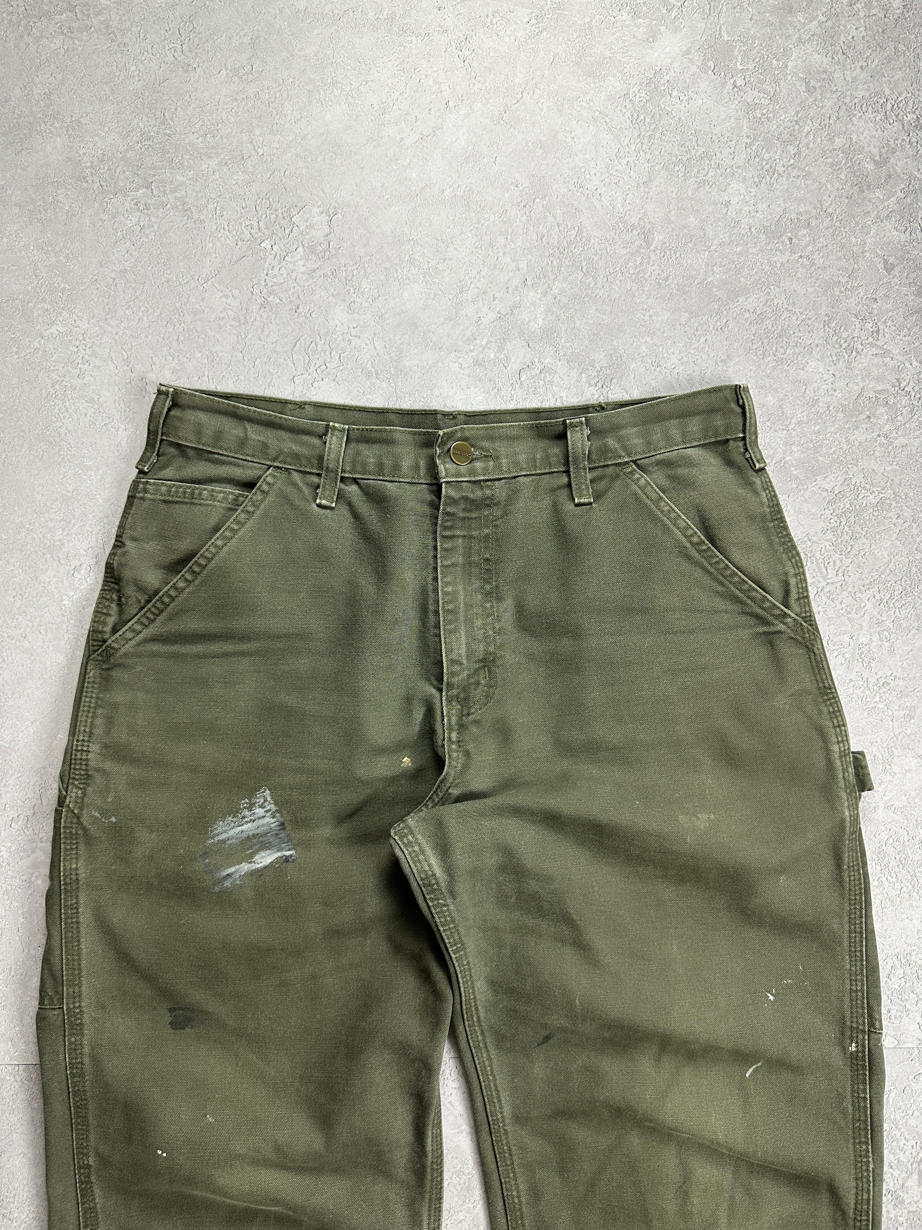 Vintage Olive Green Carhartt Carpenter Pants (32x32)