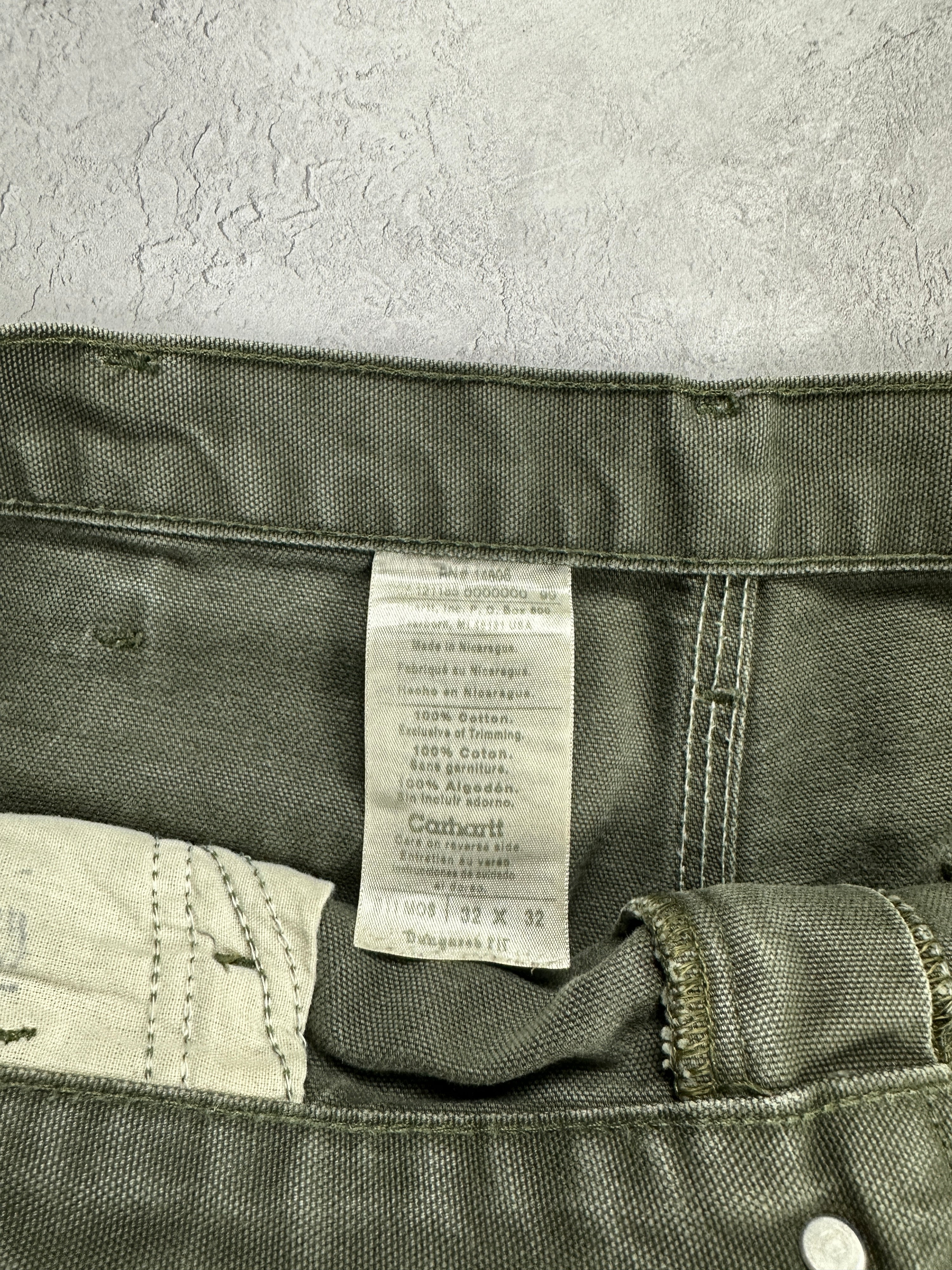 Vintage Olive Green Carhartt Carpenter Pants (32x32)