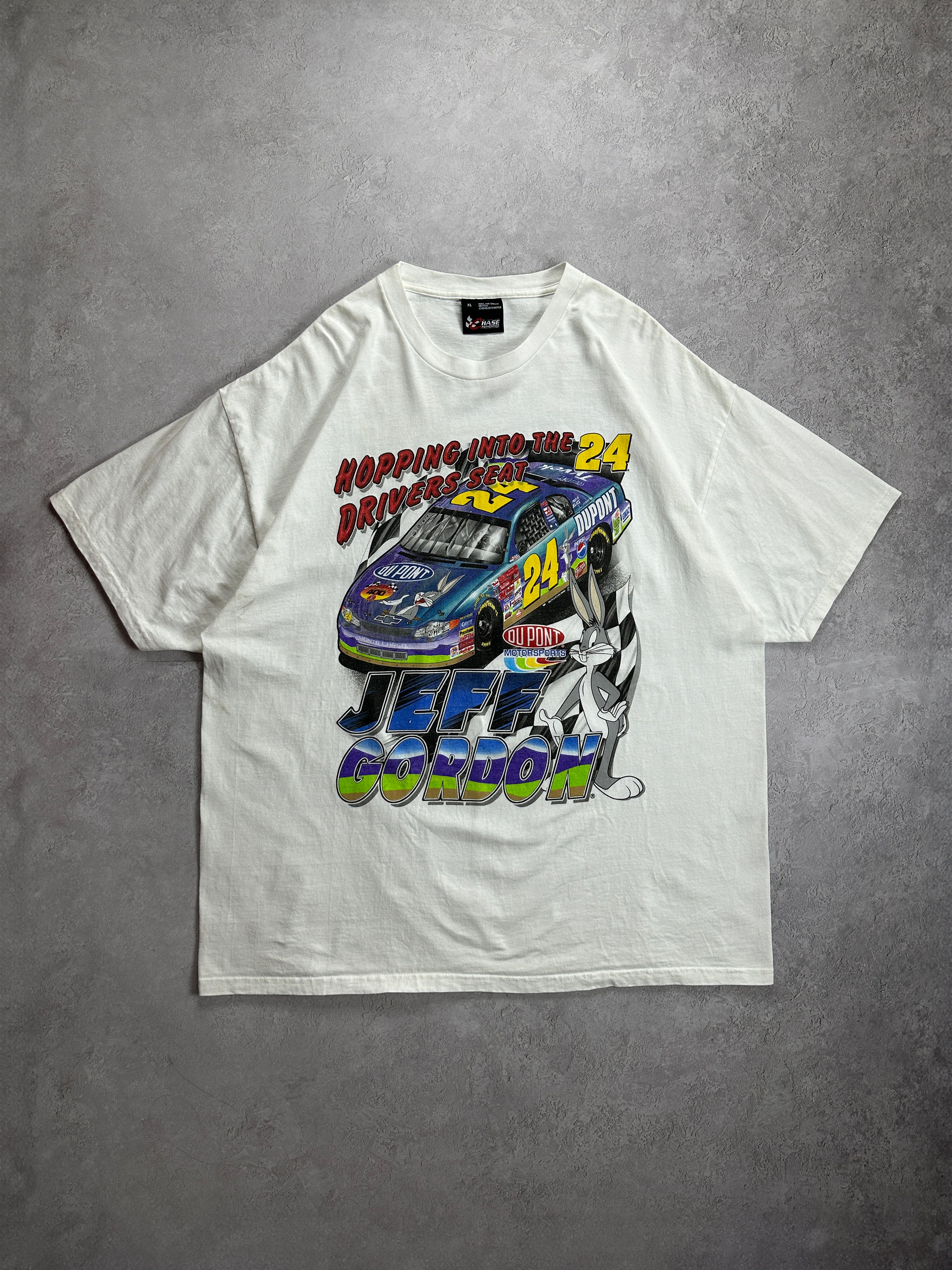 00s White Nascar Jeff Gordon Looney Tunes T-Shirt (XL)