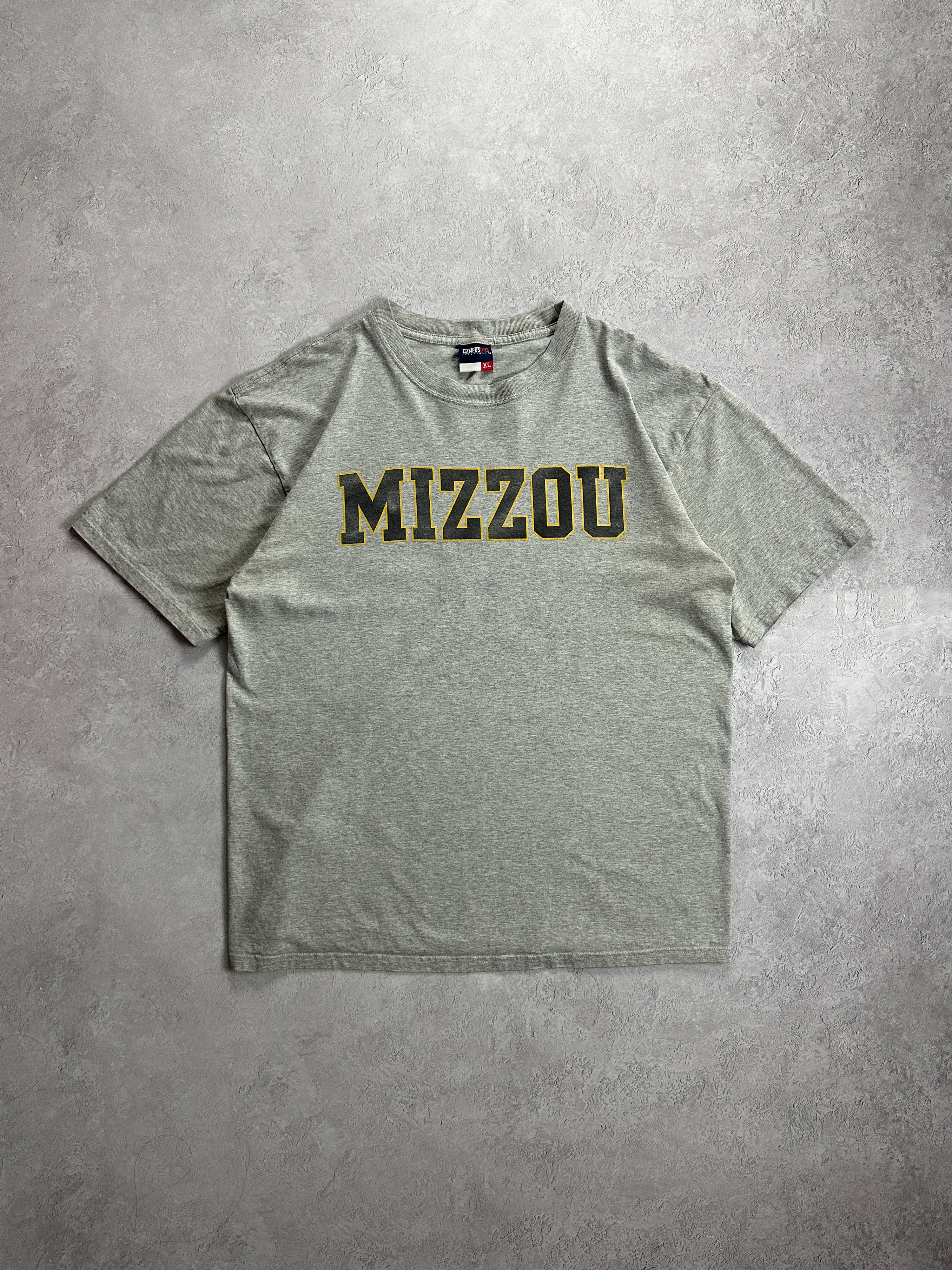 00s Grey University of Missouri Mizzou T-Shirt (Fits M)