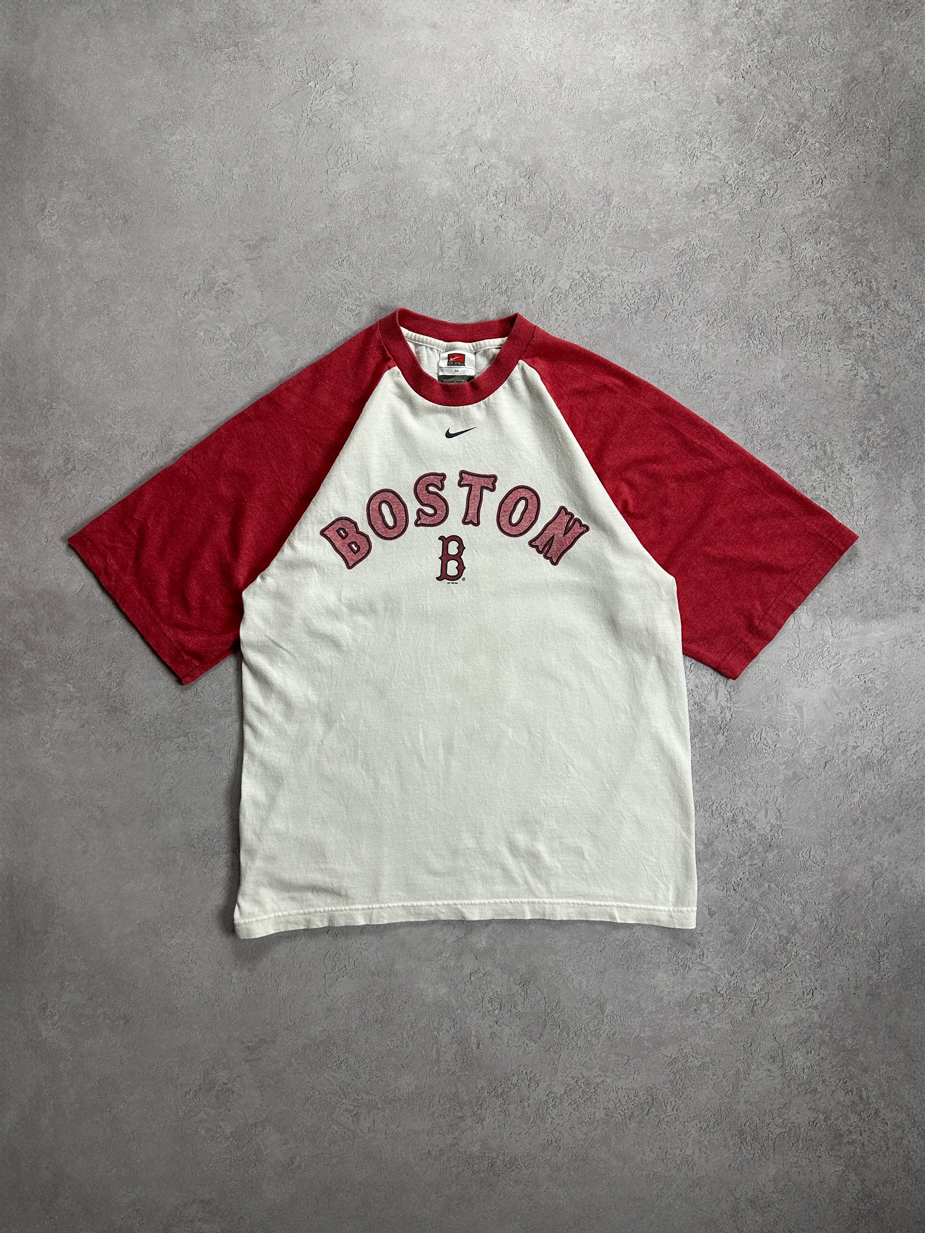 00s White Red Nike Boston Red Sox T-Shirt (M)