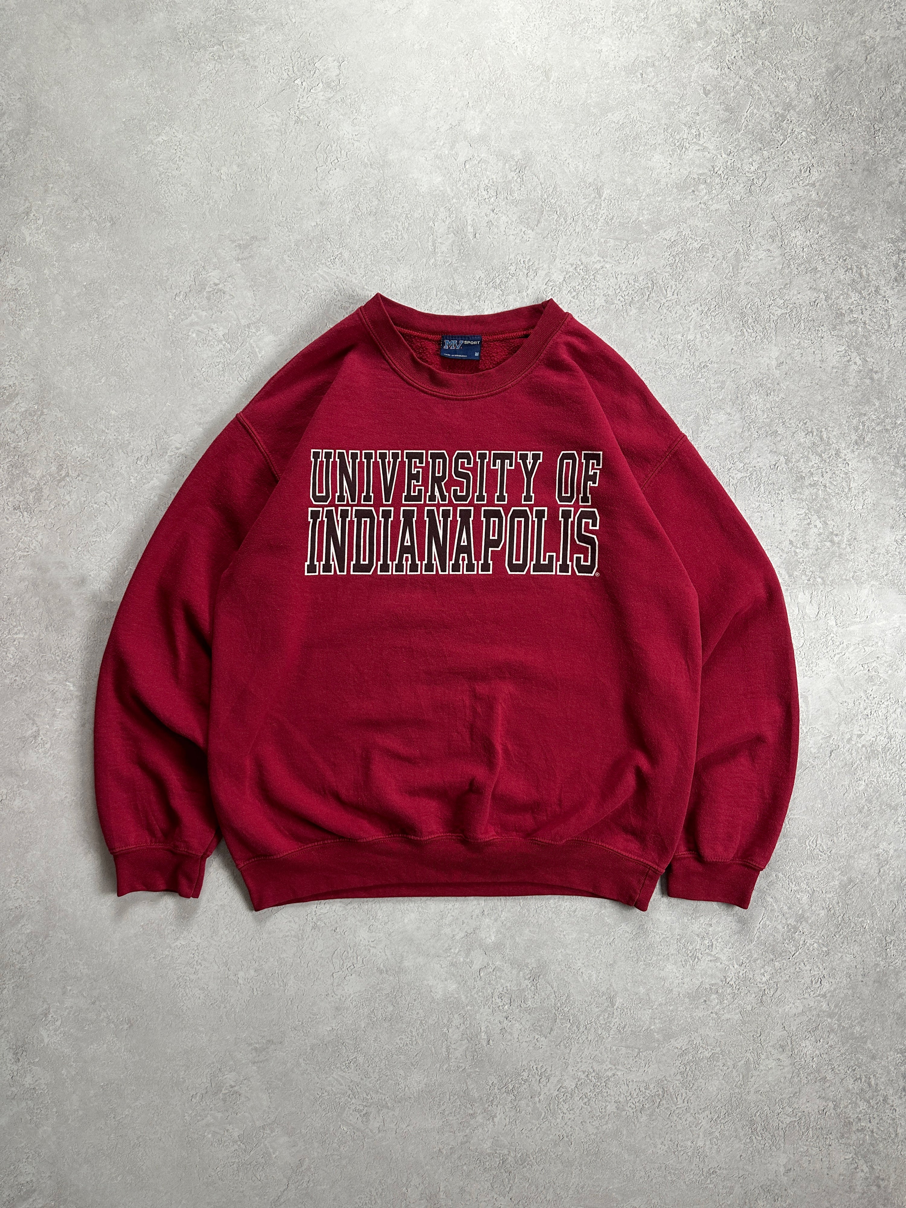 00s Red University of Indianapolis Crewneck (M)