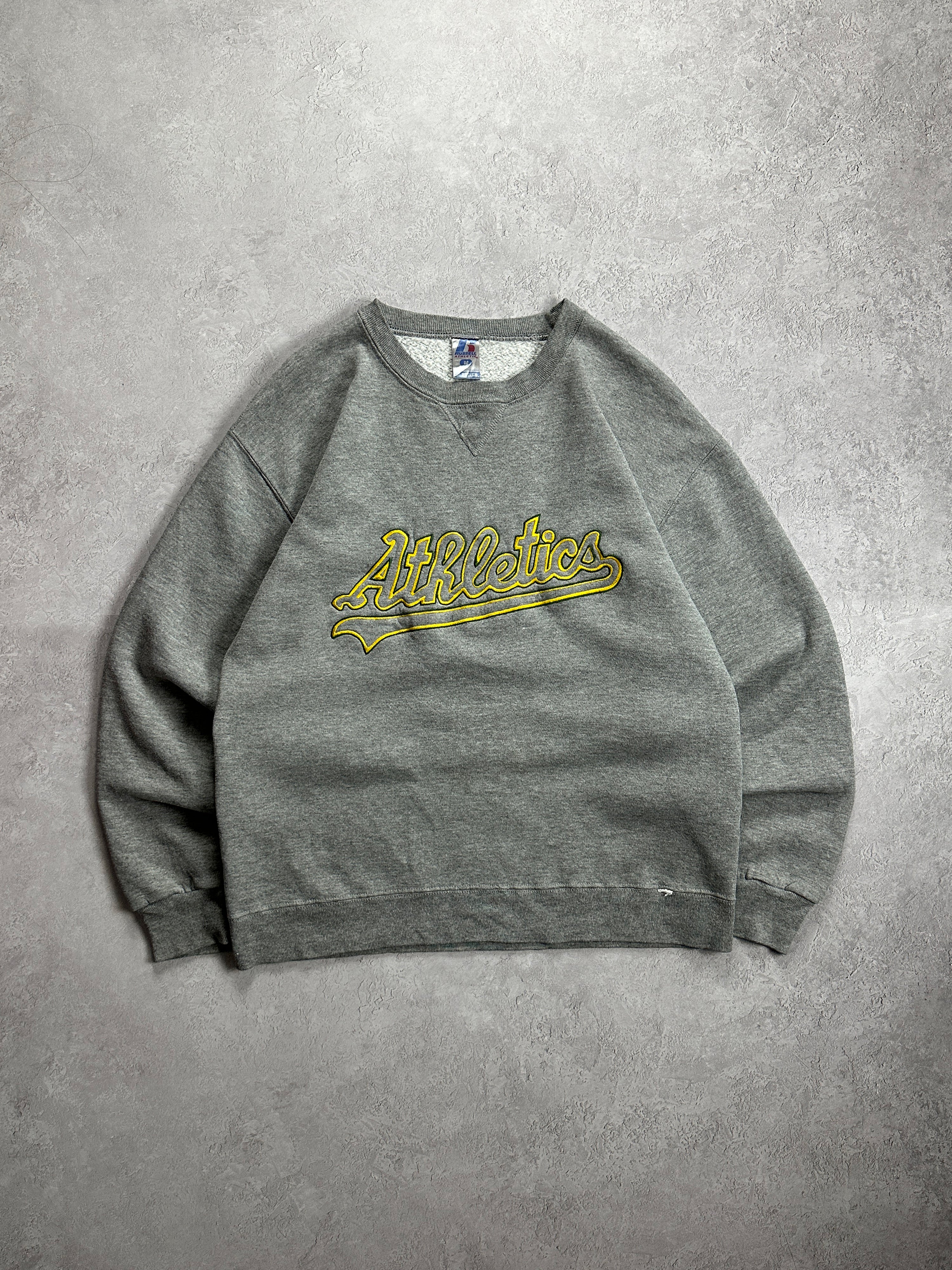 00s Grey Russell Athletic Tri-Power Crewneck (M)