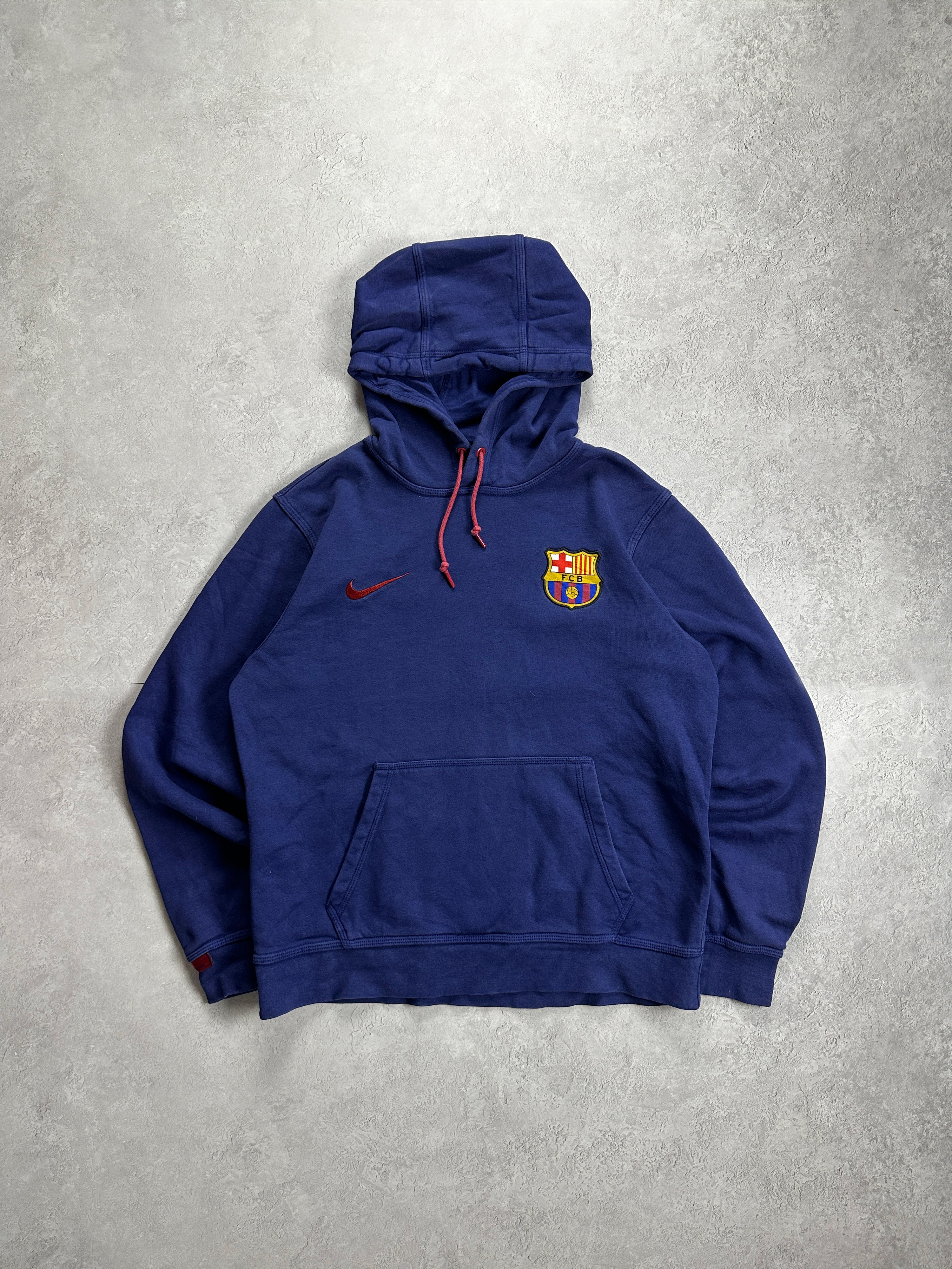 00s Navy Nike FC Barcelona Hoodie (Fits XS)