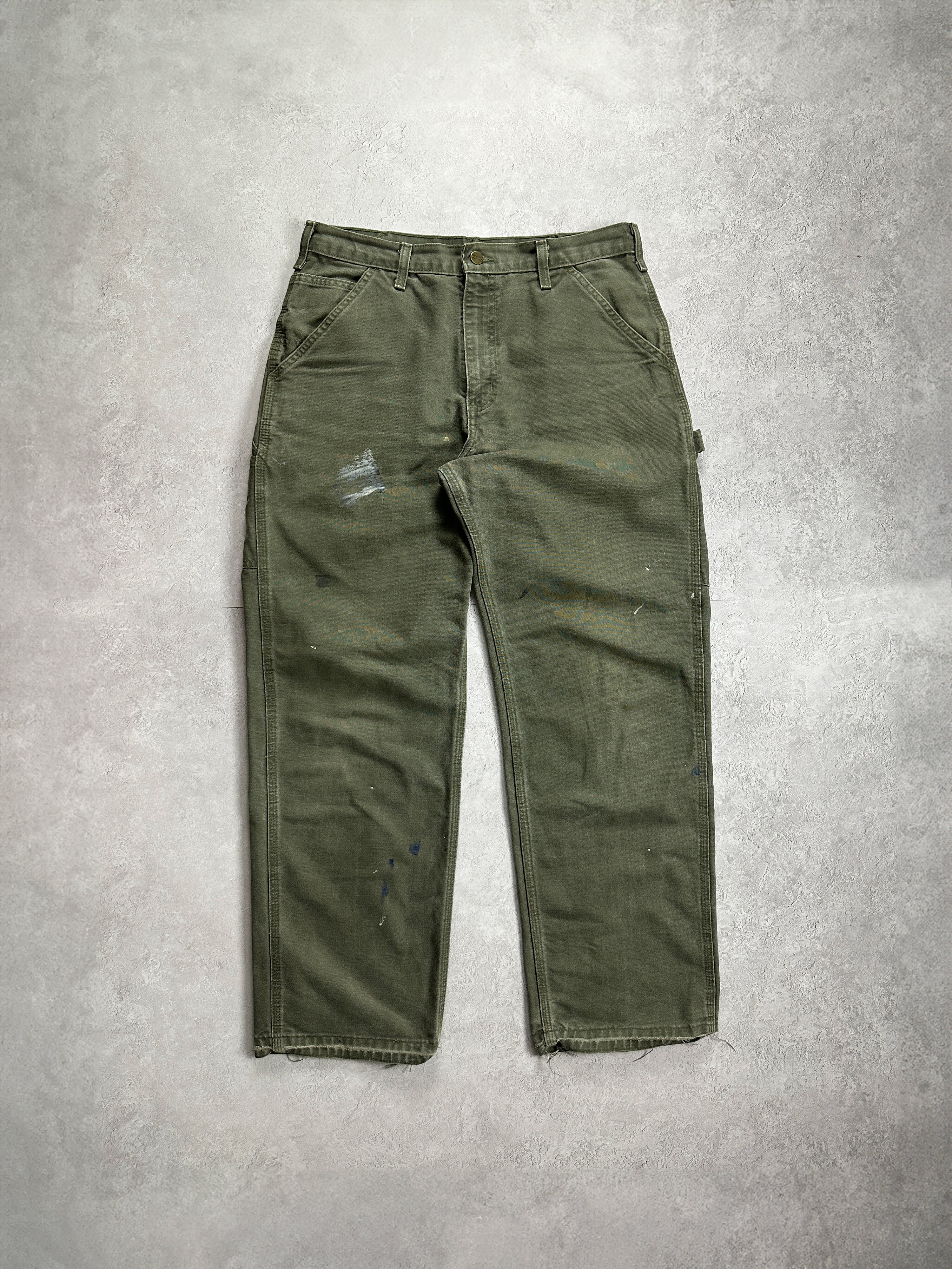 Vintage Olive Green Carhartt Carpenter Pants (32x32)