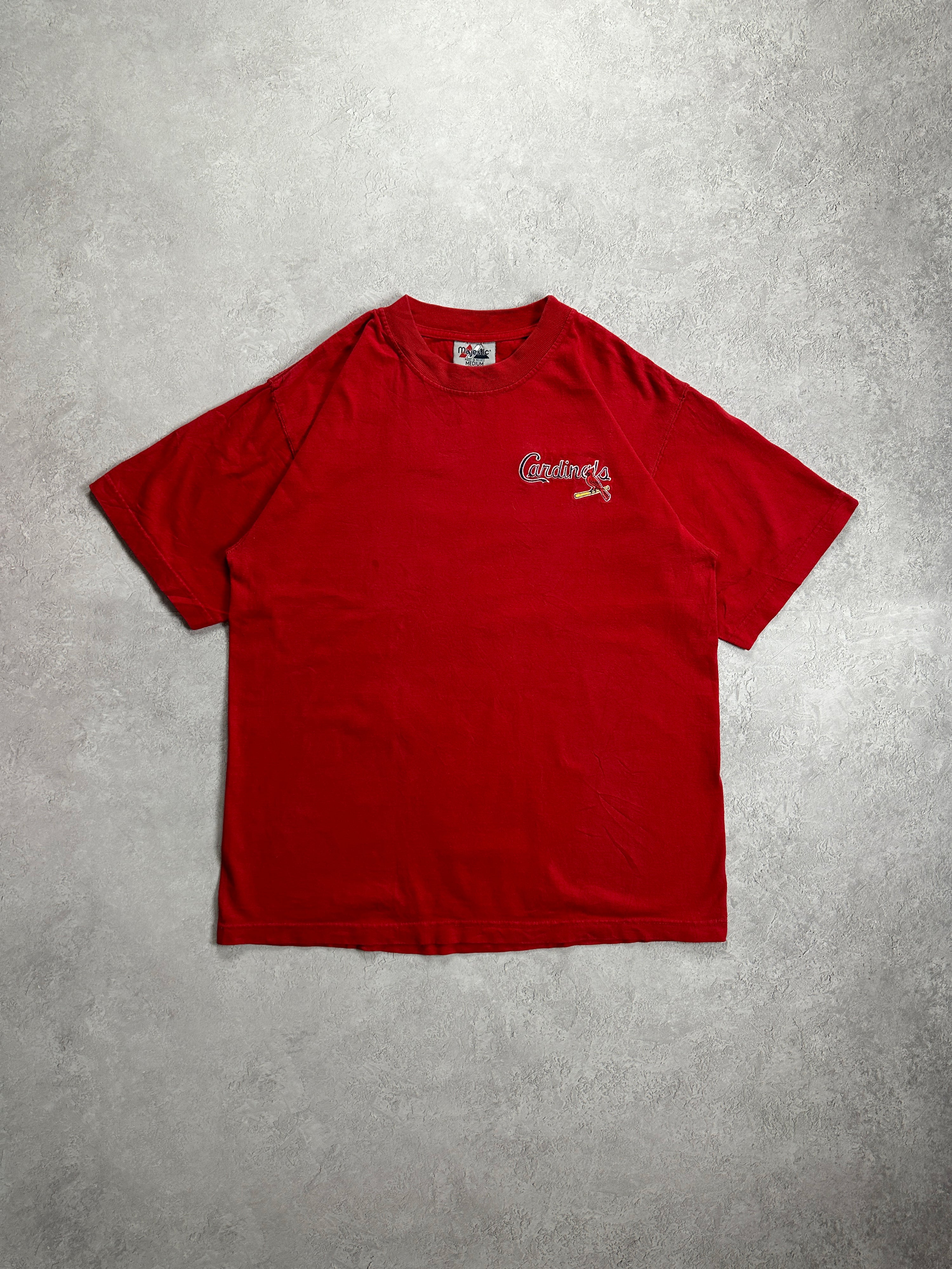 90s Red Cardinals Logo T-Shirt (M)