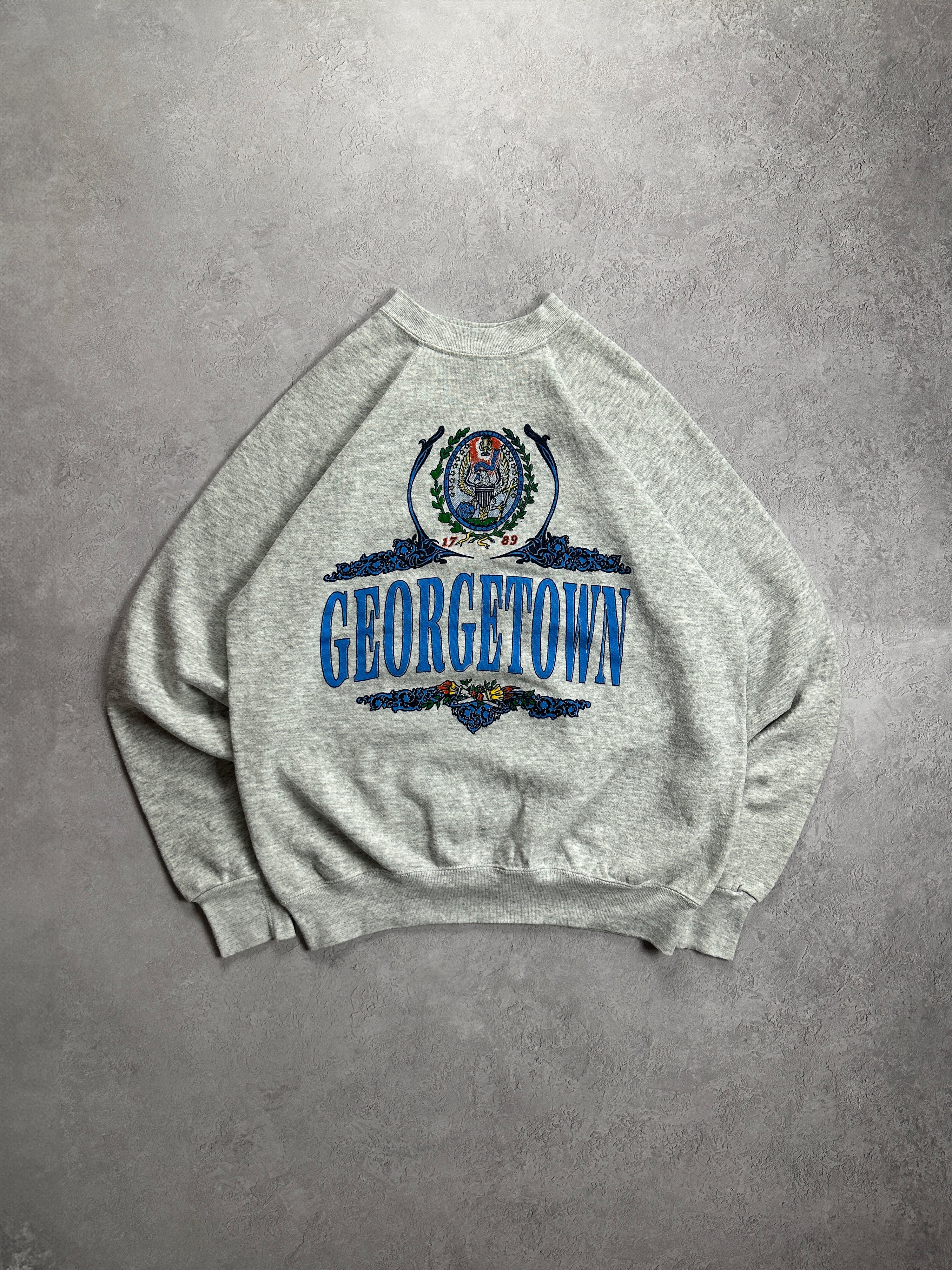 90s Grey University of Georgetown Crewneck (Fits XS)